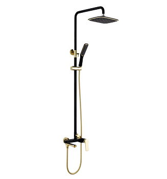 Штанга L2414 со смесителем и тропическим душем (латунь) LEDEME